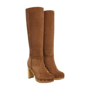 Veronica Beard Glendale Suede Clog Knee High Boots Size 6 Brand New $695 MSRP